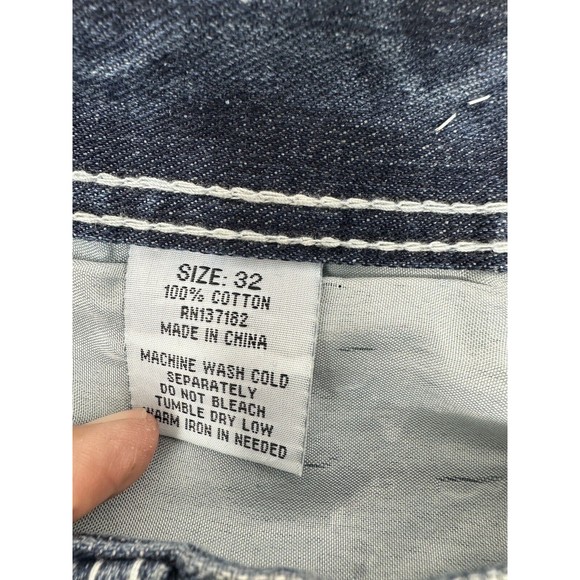 GS-115 Doheny Slim Fit Jeans Thick Stitch Distressed Men's Jeans Size 32x31 - Picture 11 of 12